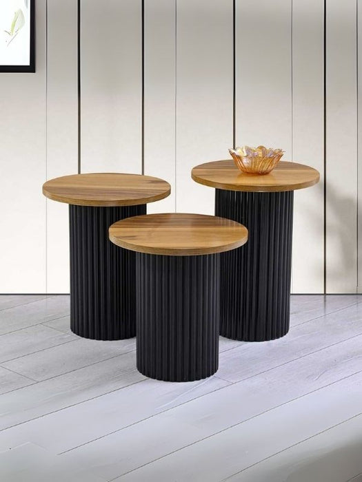 Savana İskandinav 3'lü Ahşap Zigon Sehpa