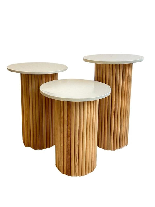 Savana İskandinav 3'lü Ahşap Zigon Sehpa