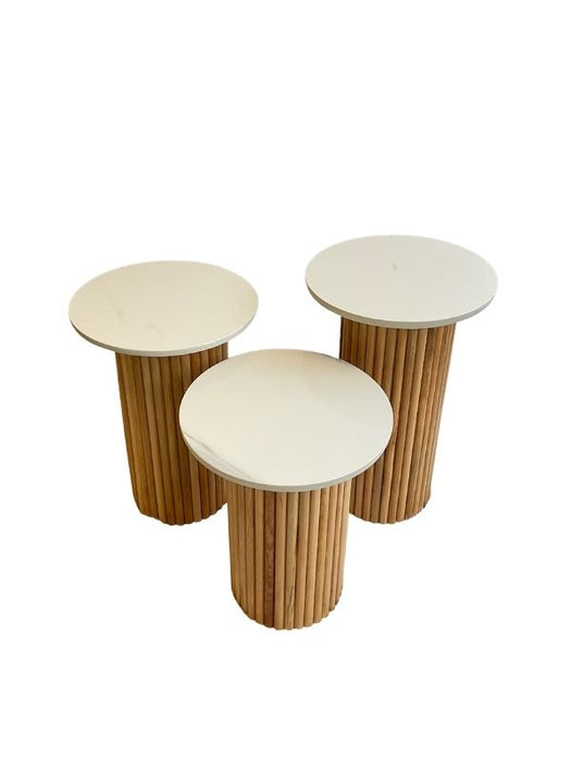 Savana İskandinav 3'lü Ahşap Zigon Sehpa