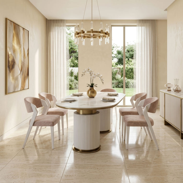 Siena Mat Porselen Yemek Masası 90x190