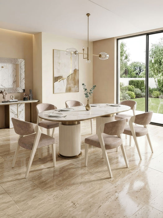 Siena Mat Porselen Yemek Masası 90x190