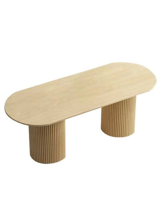 Sierra İskandinav Oval Ahşap Bohem Masa 90x180