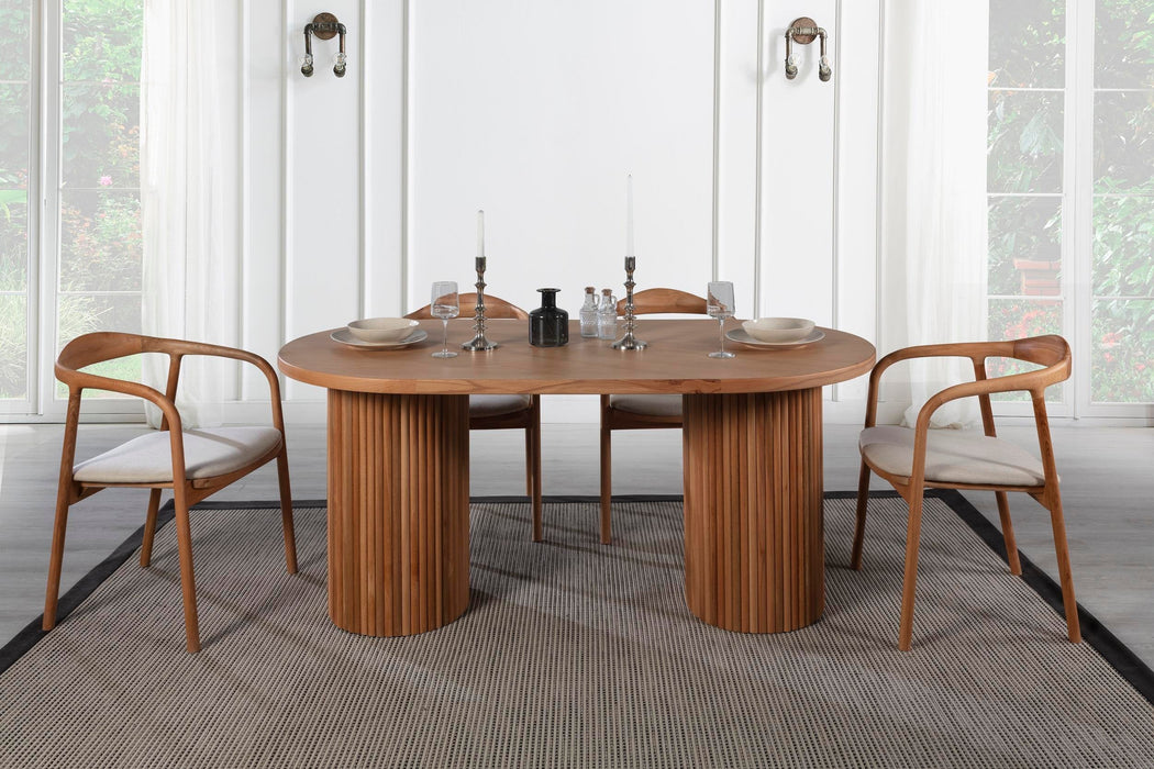 Sierra İskandinav Oval Ahşap Bohem Masa 90x180