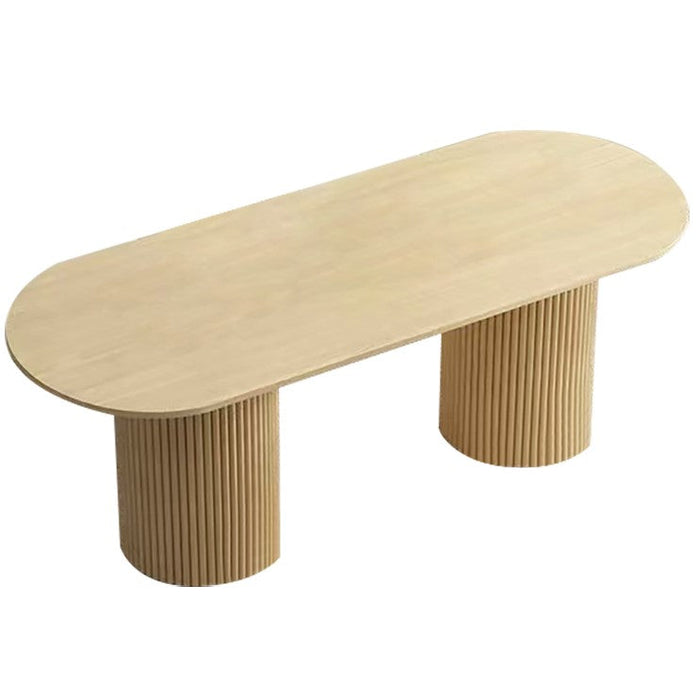 Sierra İskandinav Oval Ahşap Bohem Masa 90x190