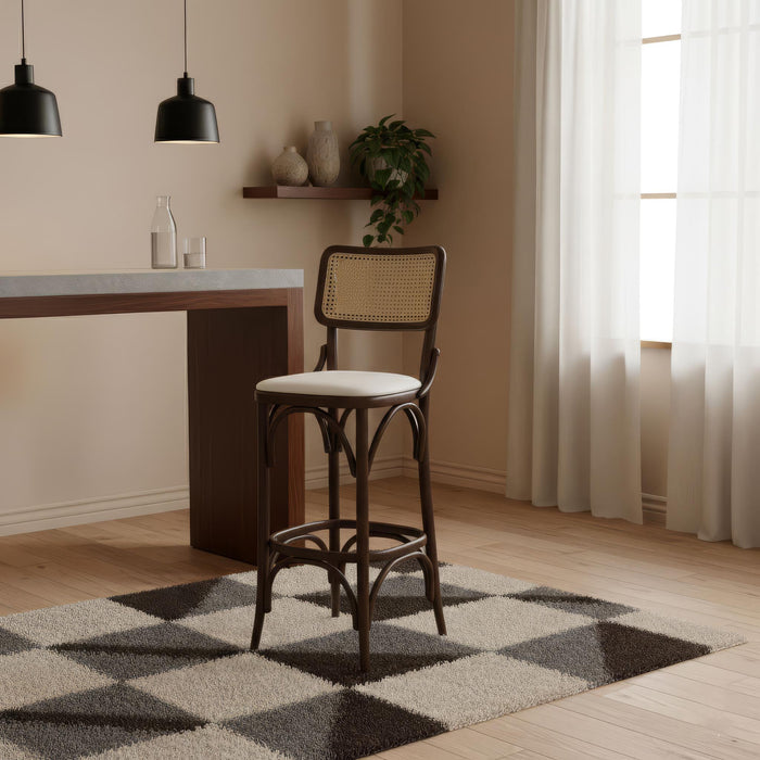 Sofa Hazeranlı Ahşap Bar Sandalyesi