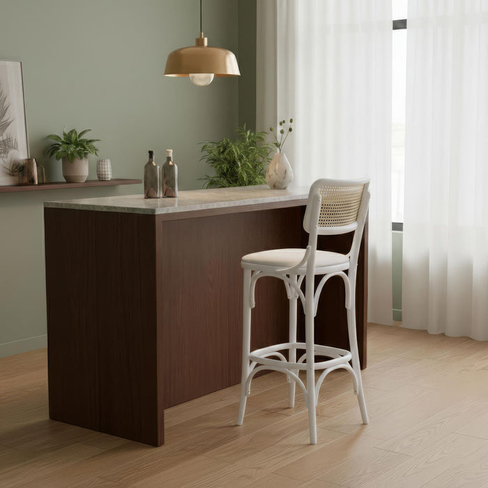 Sofa Hazeranlı Ahşap Bar Sandalyesi