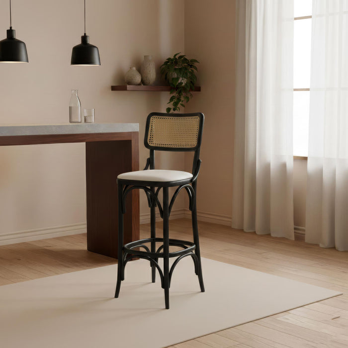 Sofa Hazeranlı Ahşap Bar Sandalyesi