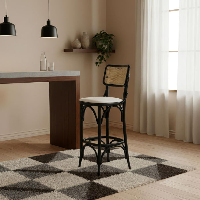 Sofa Hazeranlı Ahşap Bar Sandalyesi