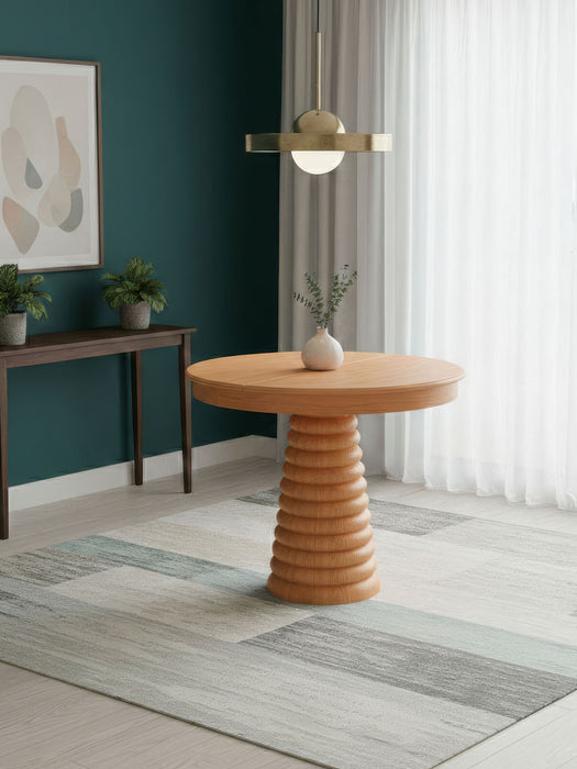 Spirra Açılır Yuvarlak Ahşap Yemek Masası 100x100