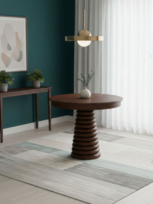 Spirra Açılır Yuvarlak Ahşap Yemek Masası 100x100