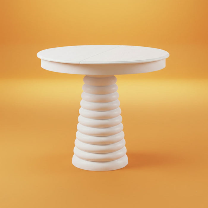 Spirra Açılır Yuvarlak Ahşap Yemek Masası 100x100