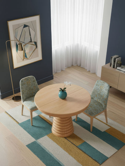 Spirra Açılır Yuvarlak Ahşap Yemek Masası 120x120