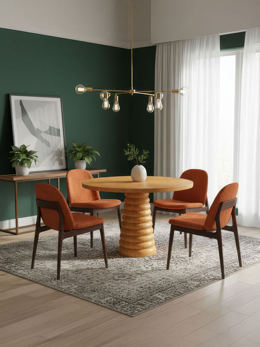 Spirra Yuvarlak Ahşap Yemek Masası 120x120