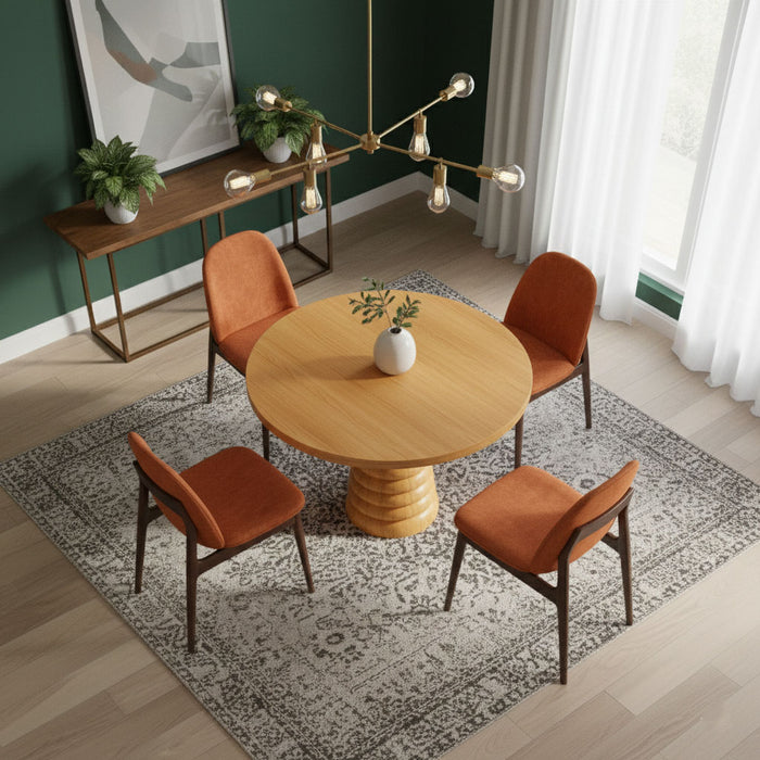 Spirra Yuvarlak Ahşap Yemek Masası 120x120