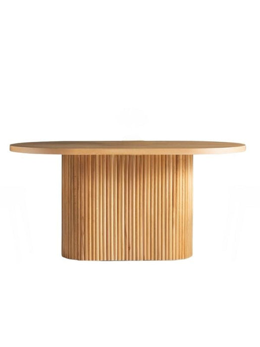 Terra Oval Natural Ahşap Bohem Masa 80x160