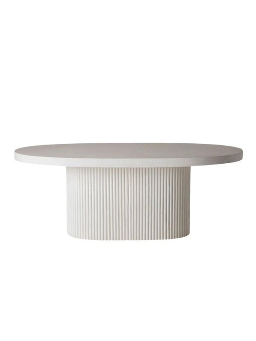 Terra Oval Natural Ahşap Bohem Masa 80x160