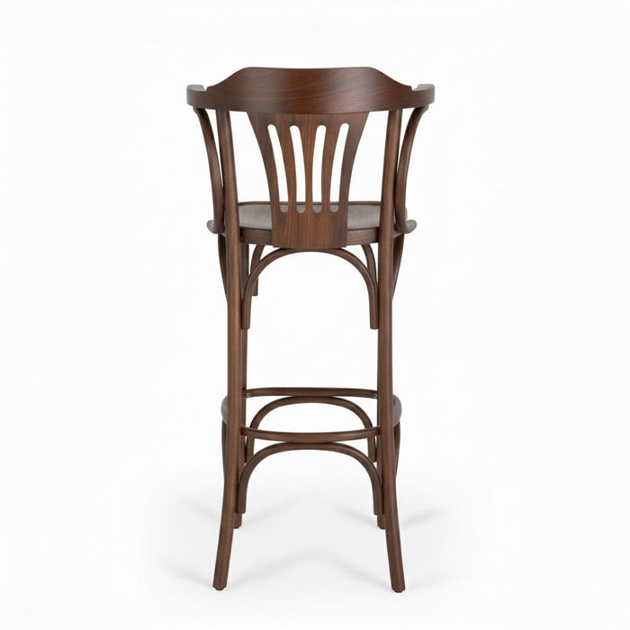 Thonet Kolçaklı Ahşap Bar Sandalyesi