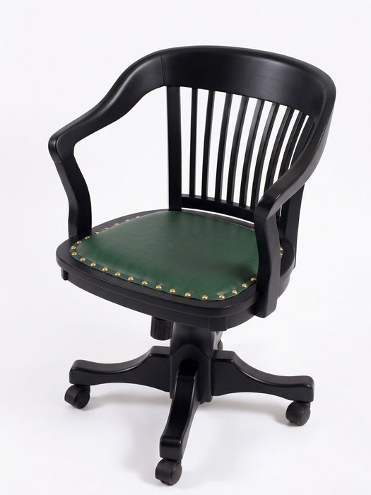 Throne Deri Döşemeli Ahşap Ofis Sandalyesi
