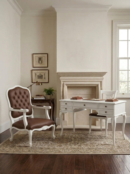 Throne Fransız Still Klasik Ahşap Berjer