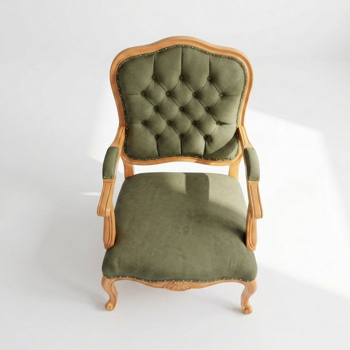 Throne Fransız Still Klasik Ahşap Berjer