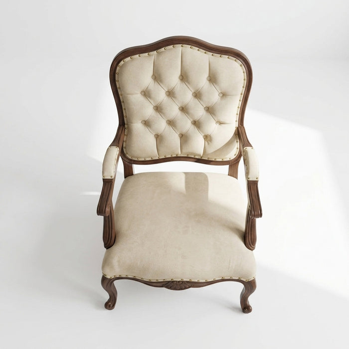 Throne Fransız Still Klasik Ahşap Berjer