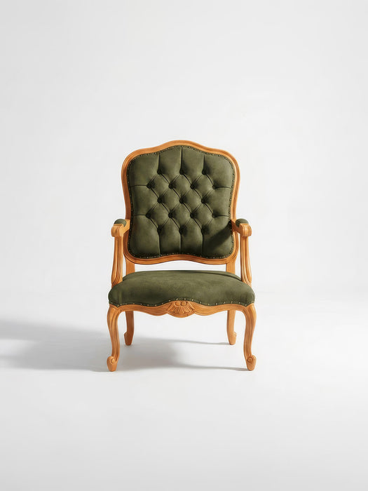 Throne Fransız Still Klasik Ahşap Berjer