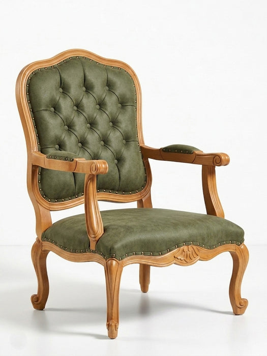 Throne Fransız Still Klasik Ahşap Berjer