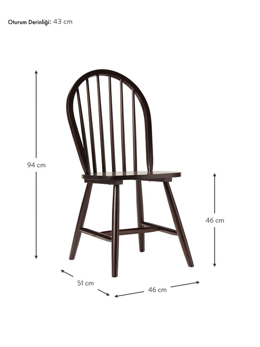 Tropico Amerikan Retro Ahşap Sandalye