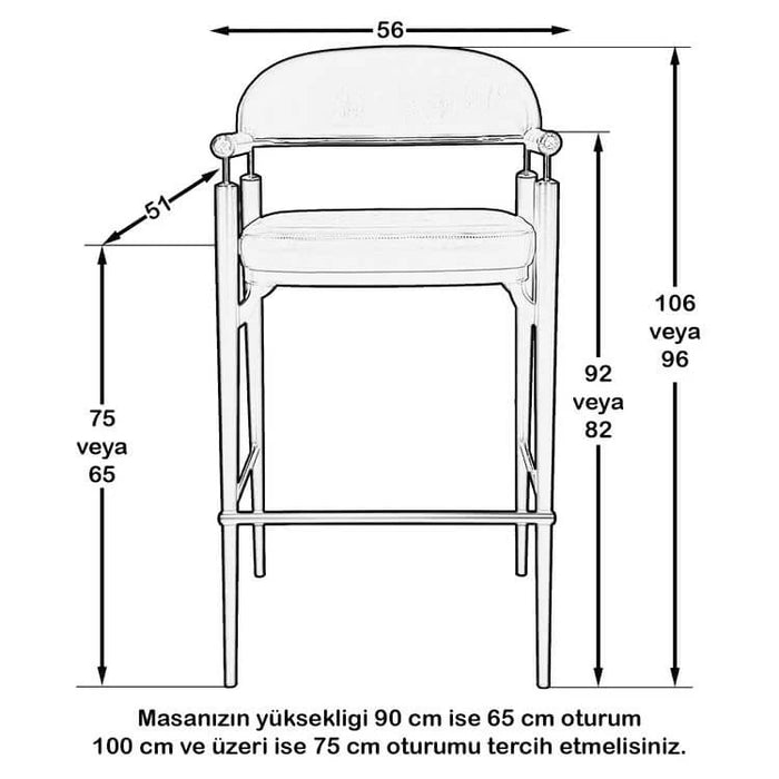 Valen Metal Bar Sandalyesi