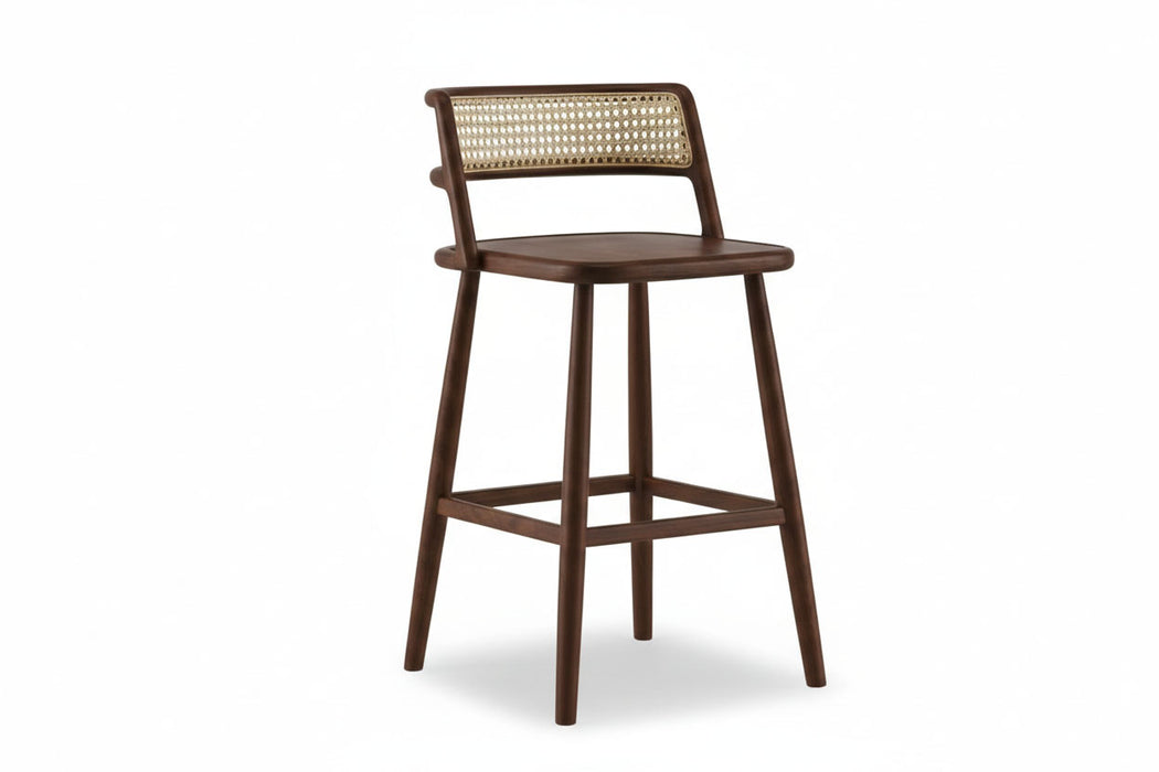 Venosa Hazeranlı Ahşap Bar Sandalyesi