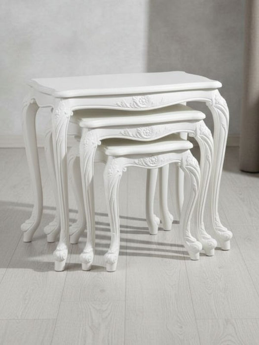 Versailes Fransız Still 3'lü Ahşap Zigon Sehpa