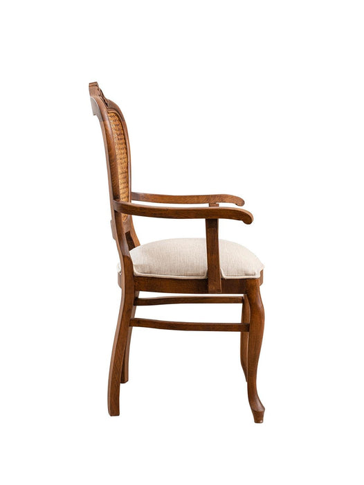 Versailes Hazeranlı Kolçaklı Oymalı Klasik Ahşap Sandalye