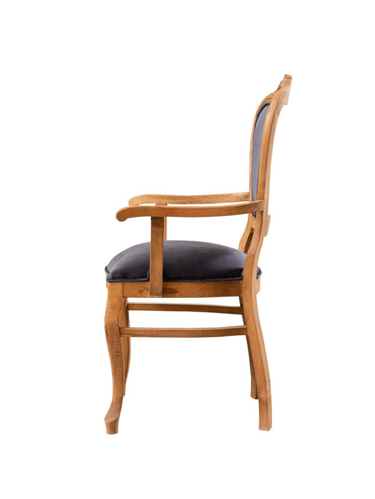 Versailes Kolçaklı Oymalı Klasik Ahşap Sandalye