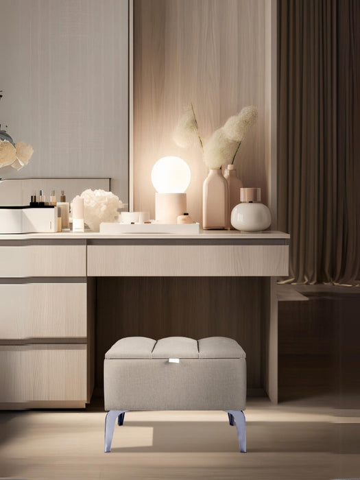 Vetra Mini Silver Royal Sandıklı Dekoratif Puf