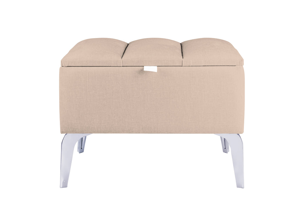 Vetra Mini Silver Royal Sandıklı Dekoratif Puf