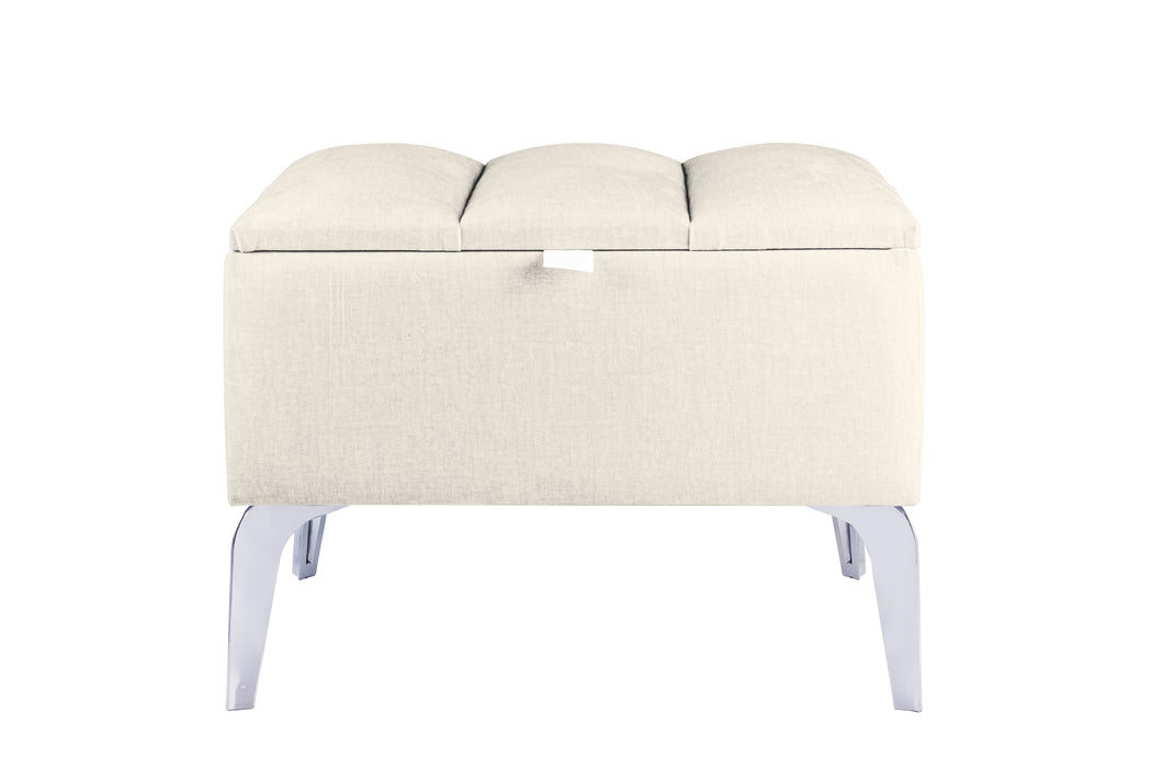 Vetra Mini Silver Royal Sandıklı Dekoratif Puf