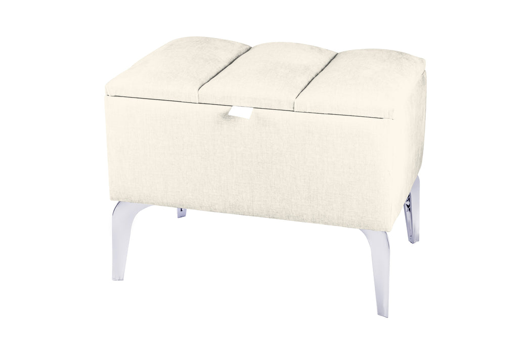 Vetra Mini Silver Royal Sandıklı Dekoratif Puf