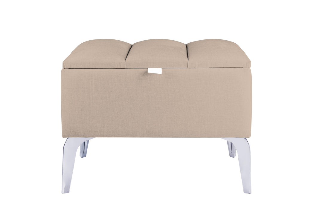 Vetra Mini Silver Royal Sandıklı Dekoratif Puf