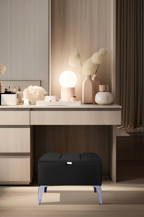 Vetra Mini Silver Royal Sandıklı Dekoratif Puf