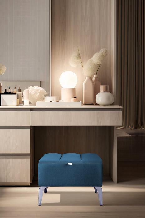 Vetra Mini Silver Royal Sandıklı Dekoratif Puf