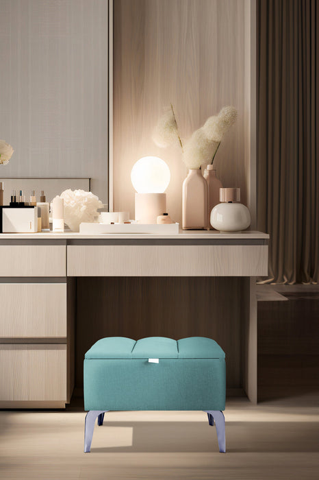 Vetra Mini Silver Royal Sandıklı Dekoratif Puf