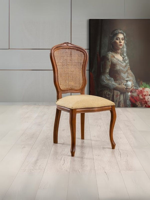 Victoria Hazeranlı Ahşap Oymalı Country Sandalye