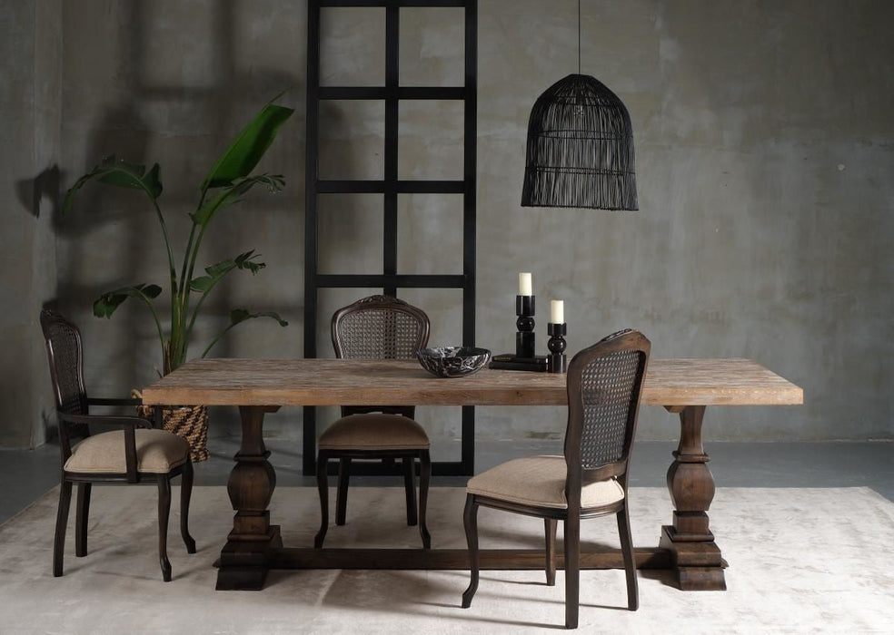 Victoria Hazeranlı Ahşap Oymalı Country Sandalye