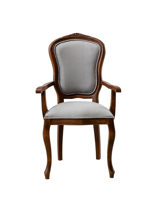 Victoria Kolçaklı Ahşap Oymalı Country Sandalye