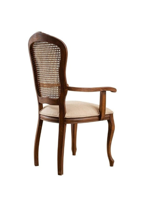 Victoria Kolçaklı Hazeranlı Ahşap Oymalı Country Sandalye