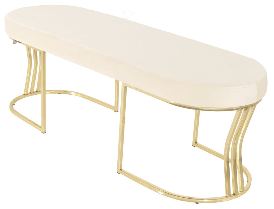 Viego Gold Smooth Bench Puf