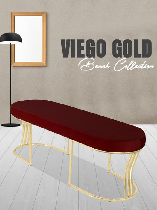 Viego Gold Smooth Bench Puf