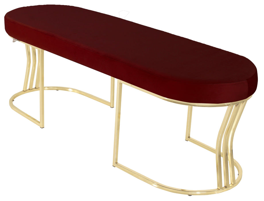 Viego Gold Smooth Bench Puf
