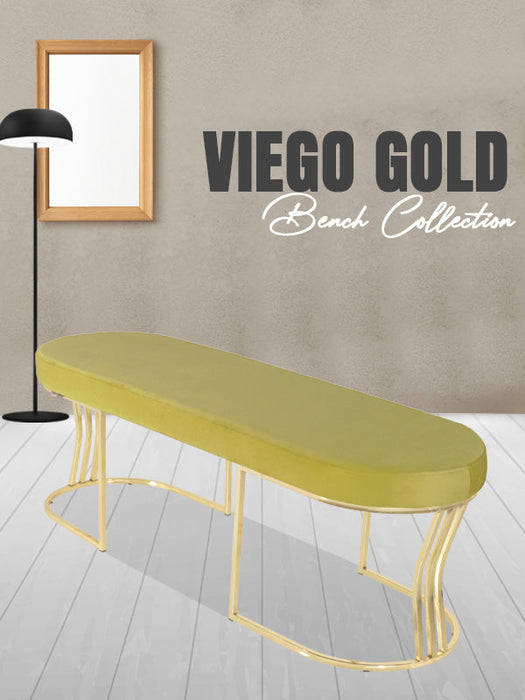 Viego Gold Smooth Bench Puf