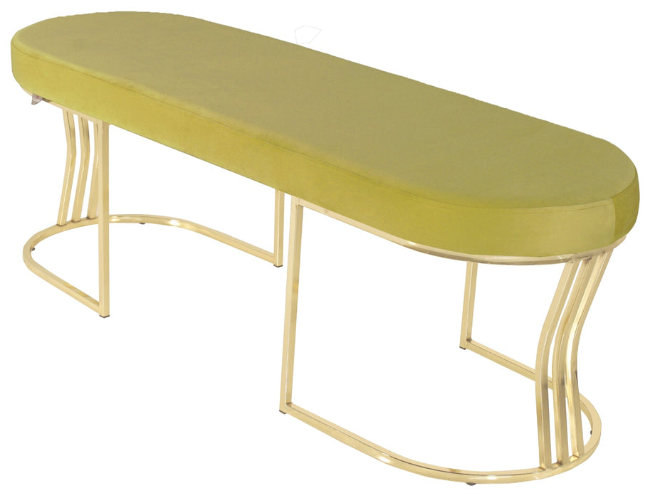 Viego Gold Smooth Bench Puf